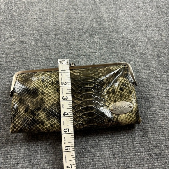 BILLABONG Women’s green snakeskin  wallet clutch - Picture 10 of 11